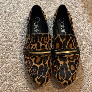 Calvin Klein Cheetah loafers